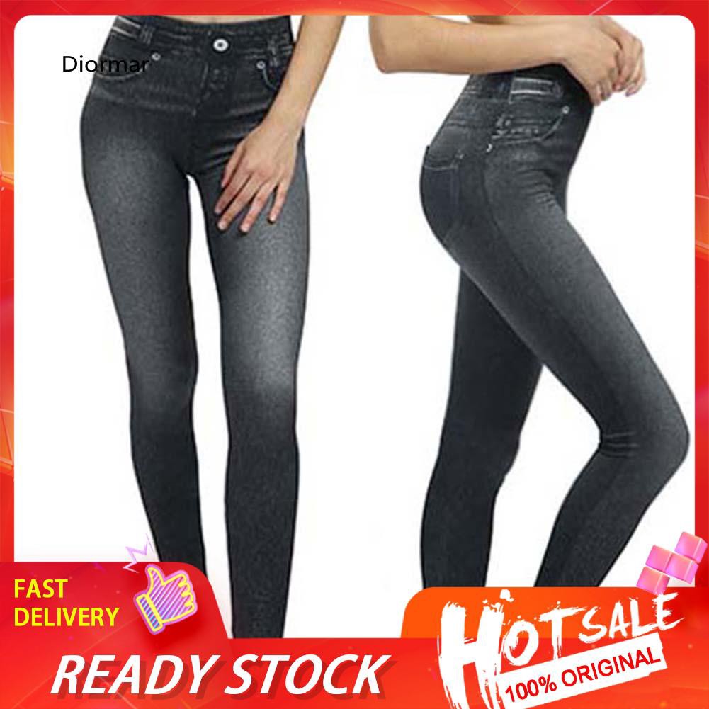 Quần legging giả jean phong cách năng động trẻ trung dành cho nữ