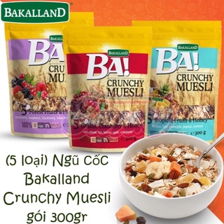 Ngũ Cốc Bakalland 5 Loại Hạt & Mật Ong 300G - Đủ Vị