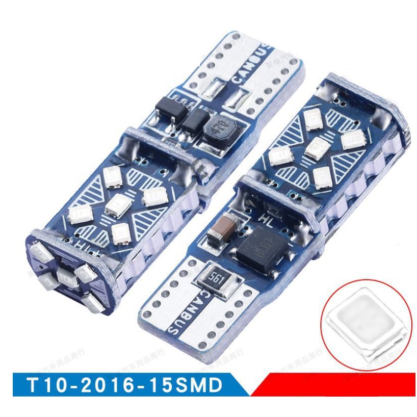 Bóng đèn led T10 15smd W5W 12V CANBUS