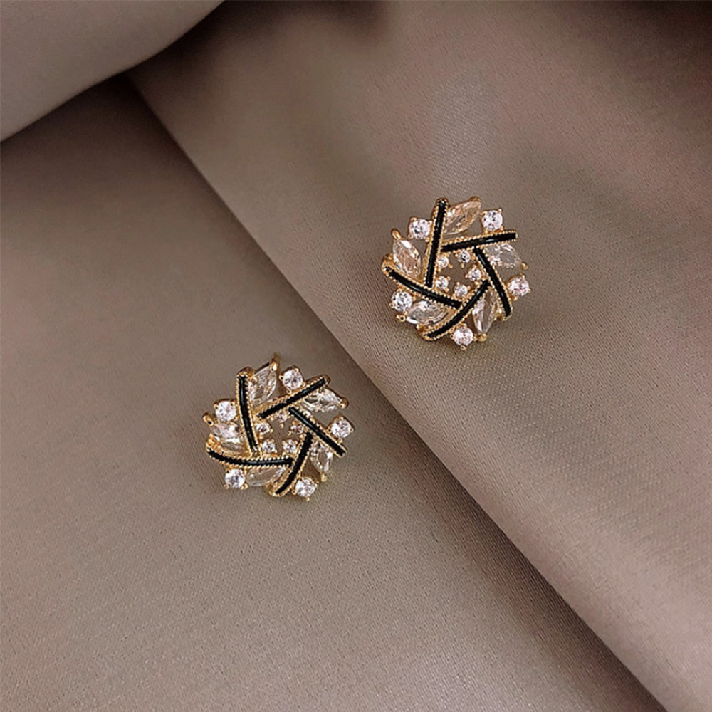 Bông Tai Đính Đá S925 Thời Trang Cho Nữ