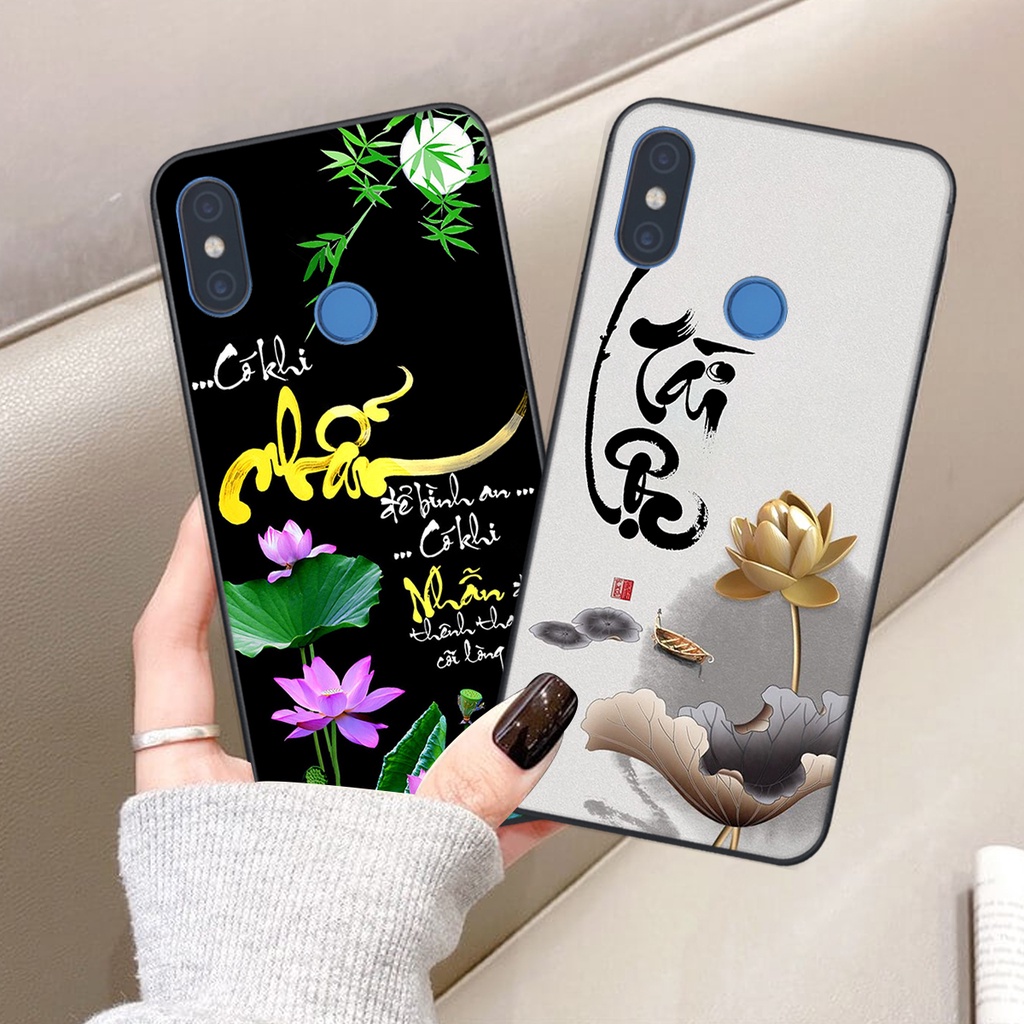 Ốp lưng Xiaomi MI 8 / MI 8 SE in hình chữ tài chữ lộc, Cha Mẹ, bình an SIÊU ĐẸP