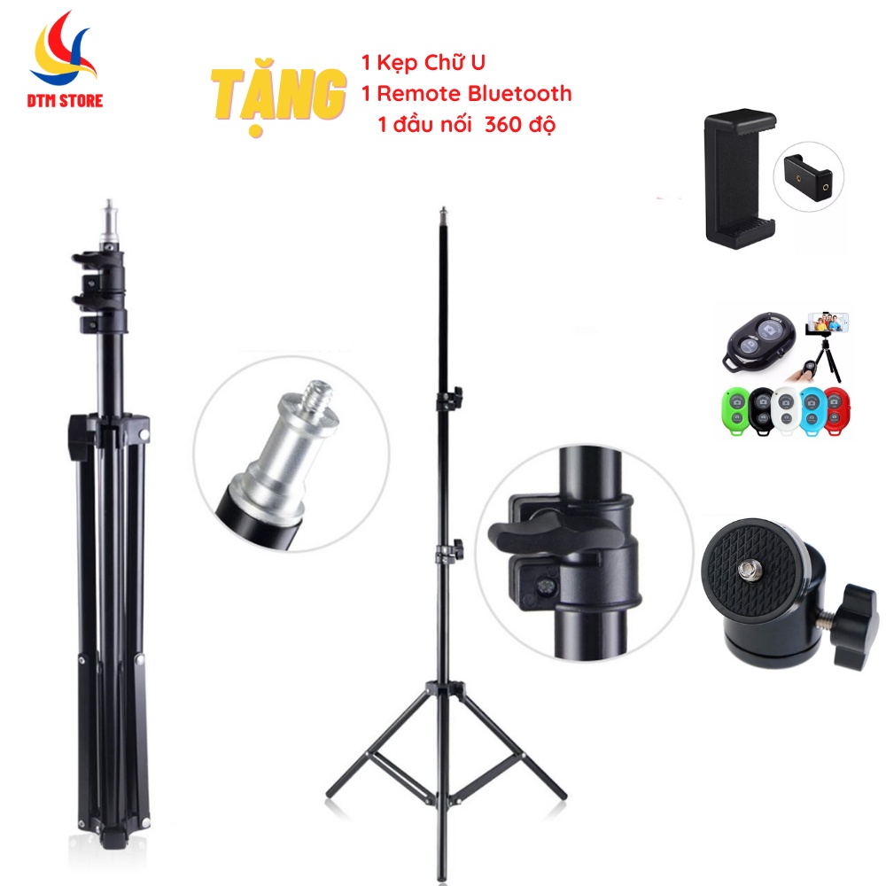 cây livestream,giá đỡ livestream,quay tiktok 3 chân tripod cao từ 65cm đến 2m [Chân đế,Tripod,Gía đỡ DTM]