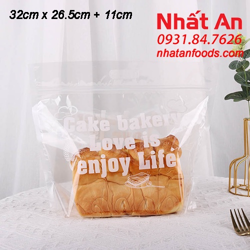 Túi zip nhựa trong đựng bánh mì/ Ziplock trong suốt  - Set 10 tờ