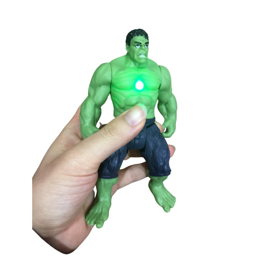 Đồ Chơi Siêu Anh Hùng KINPOW Gồm Bộ 5 Nhân Vật Cao 15cm, Cử Động Khớp Linh Hoạt Và Có Đèn Led Sáng