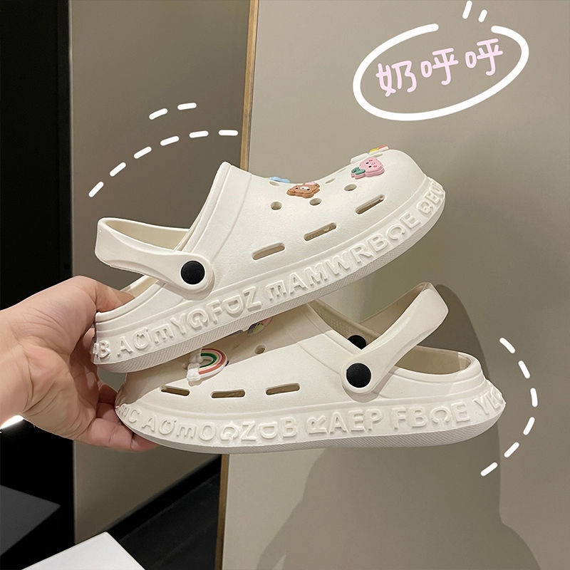 Dép Crocs Tăng Chiều Cao 5cm  - Quai Chéo Ngoài Trời