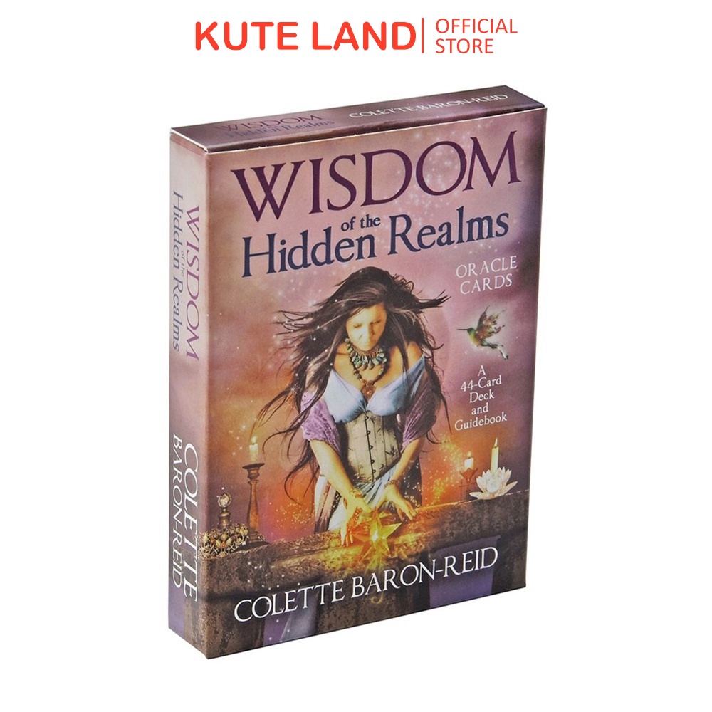 Bài Oracle Wisdom Of The Hidden Realms 44 Lá Bài Tặng Đá Thanh Tẩy C55