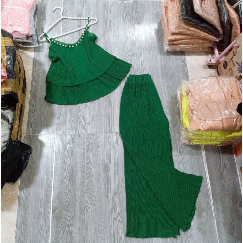 Set 2 dây suông dập li đính ngọc tầng ( hình thật siêu đẹp )