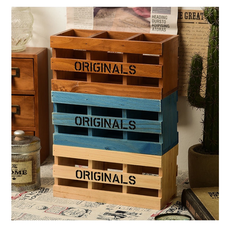 Giỏ Đựng Đồ Dùng Bằng Gỗ Trơn Thiết Kế Độc Đáo Tiện Dụng Cho Gia Đình Giá Đỡ