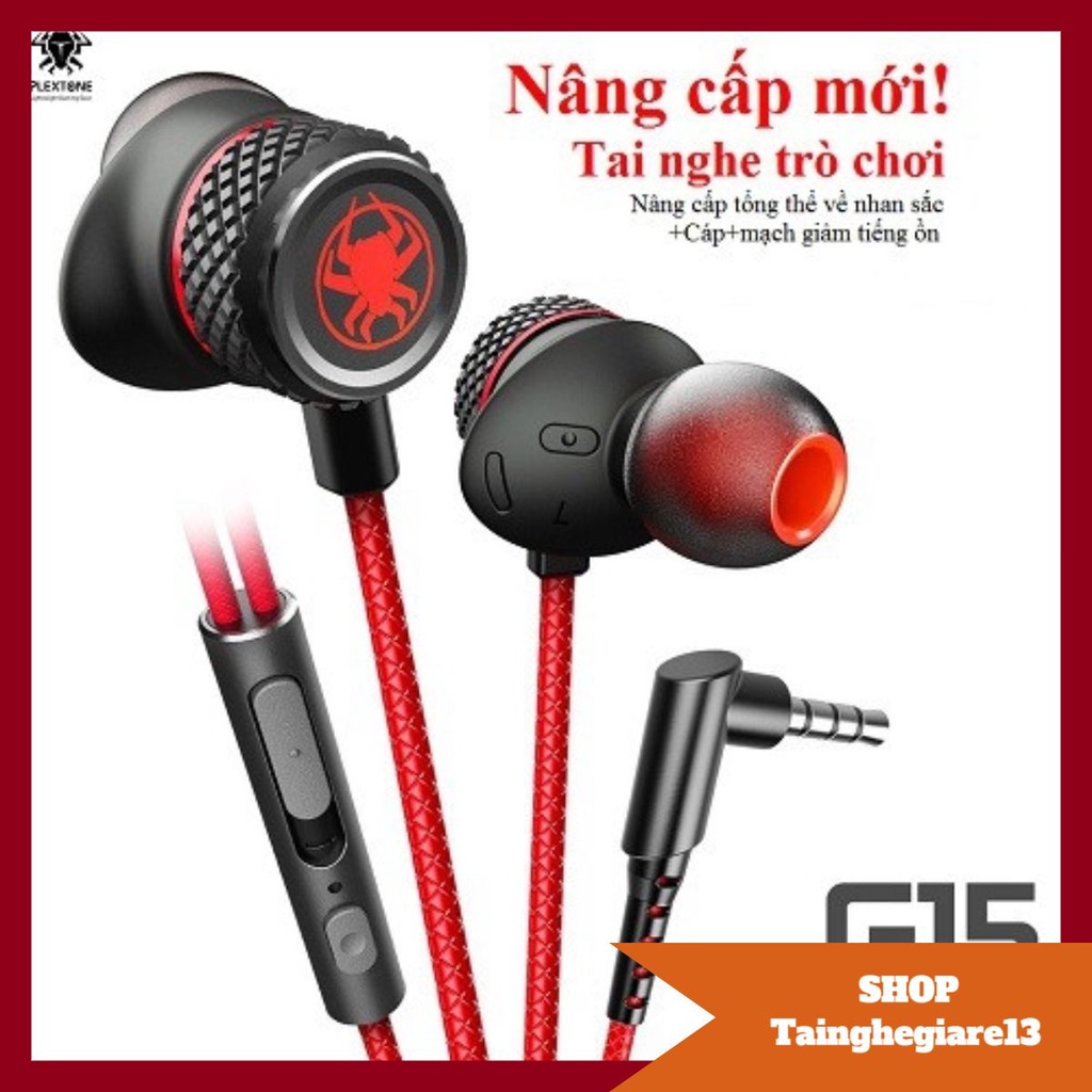 Tai nghe chơi game PLEXTONE G15 có mic thiết kế gaming, không có độ trễ chuyên nghiệp. Bảo hành 6 tháng [RẺ VÔ ĐỊCH]