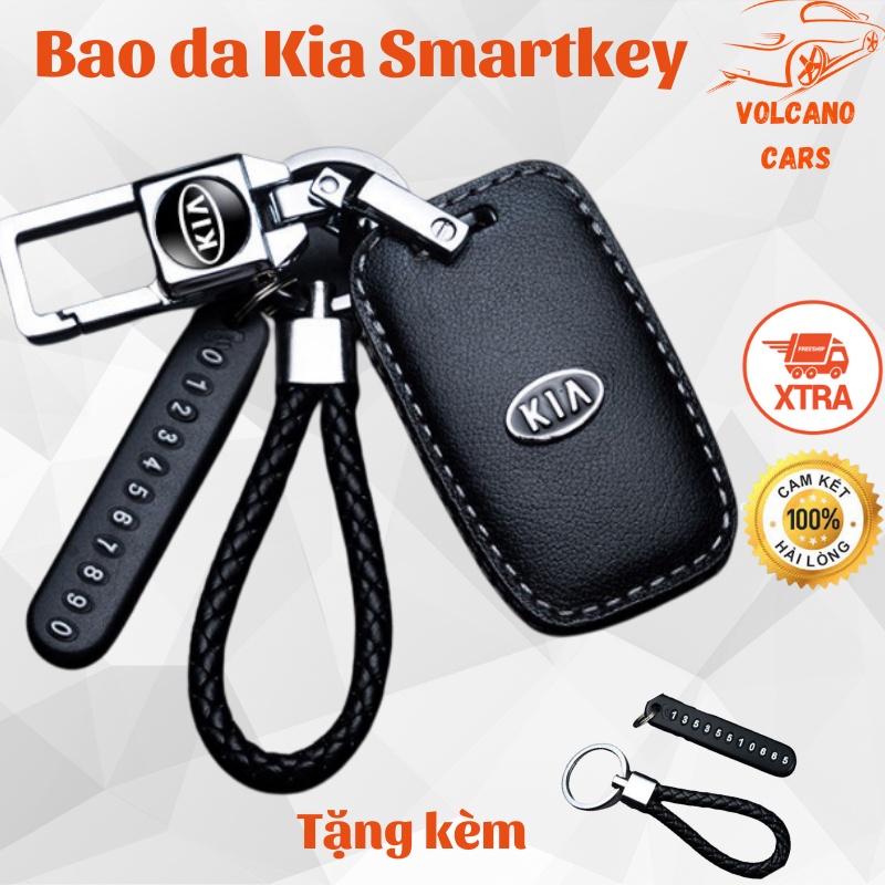 Bao da chìa khóa ô tô Kia bảo vệ chìa bền đẹp và chắc chắn ốp cho các loại smartkey K3, Cerato, Seltos, Morning, Sorento