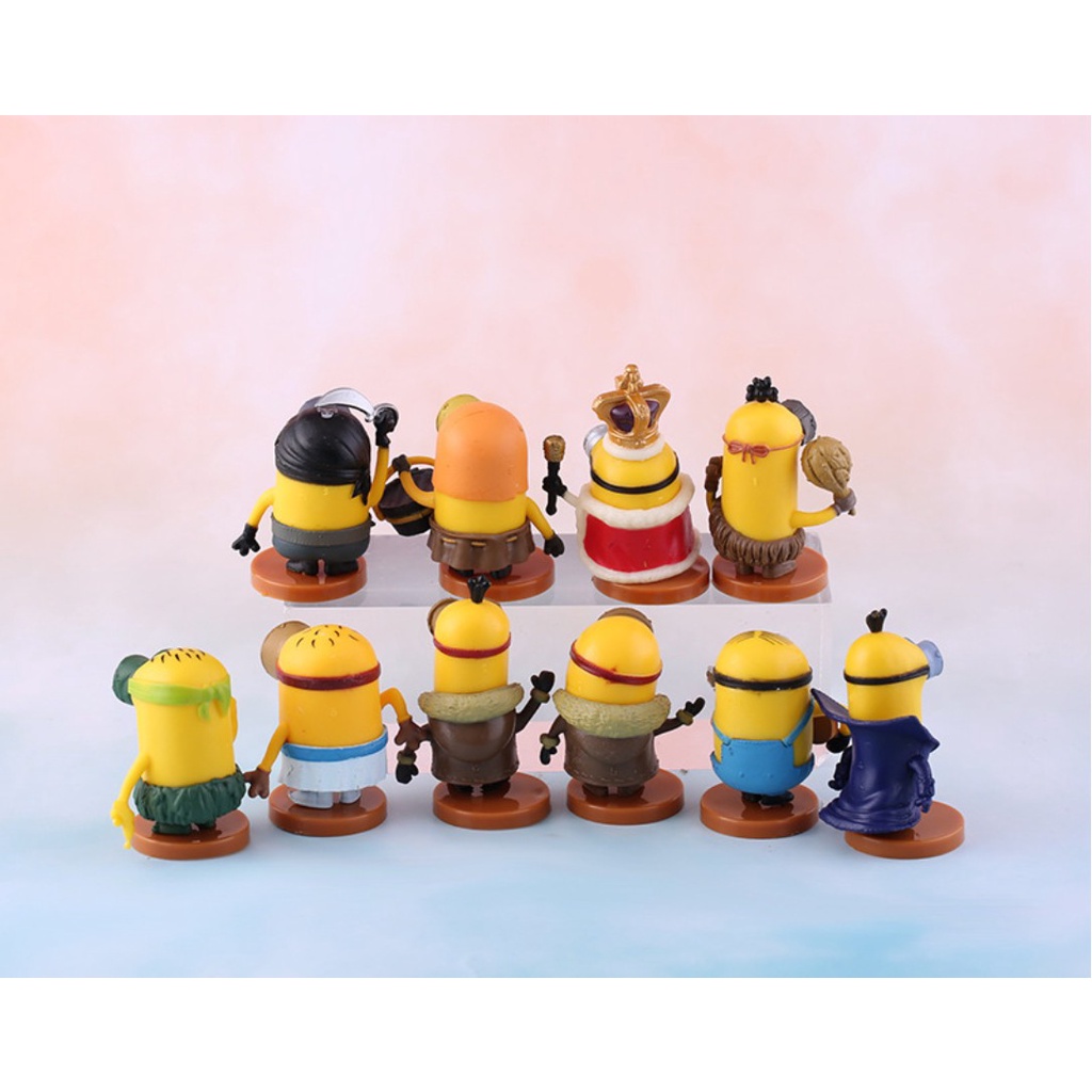 Set 10 Mô Hình Nhân Vật Phim Hoạt Hình Despicable Me Bằng PVC