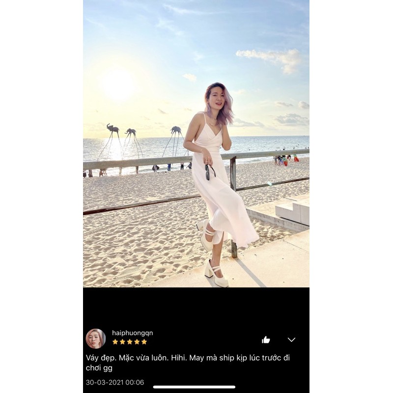 Đầm maxi 2022 trắng hở lưng đi biển CÓ SẴN MÚT NGỰC vải Lụa cao cấp may loại 1 | BigBuy360 - bigbuy360.vn