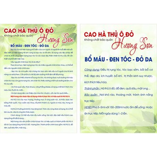 Cao Hà thủ ô đỏ