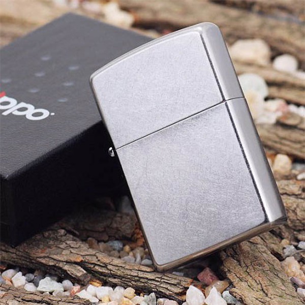 Vỏ 207 - Vỏ Zippo Bạc Vẩy Xước Chính Hãng