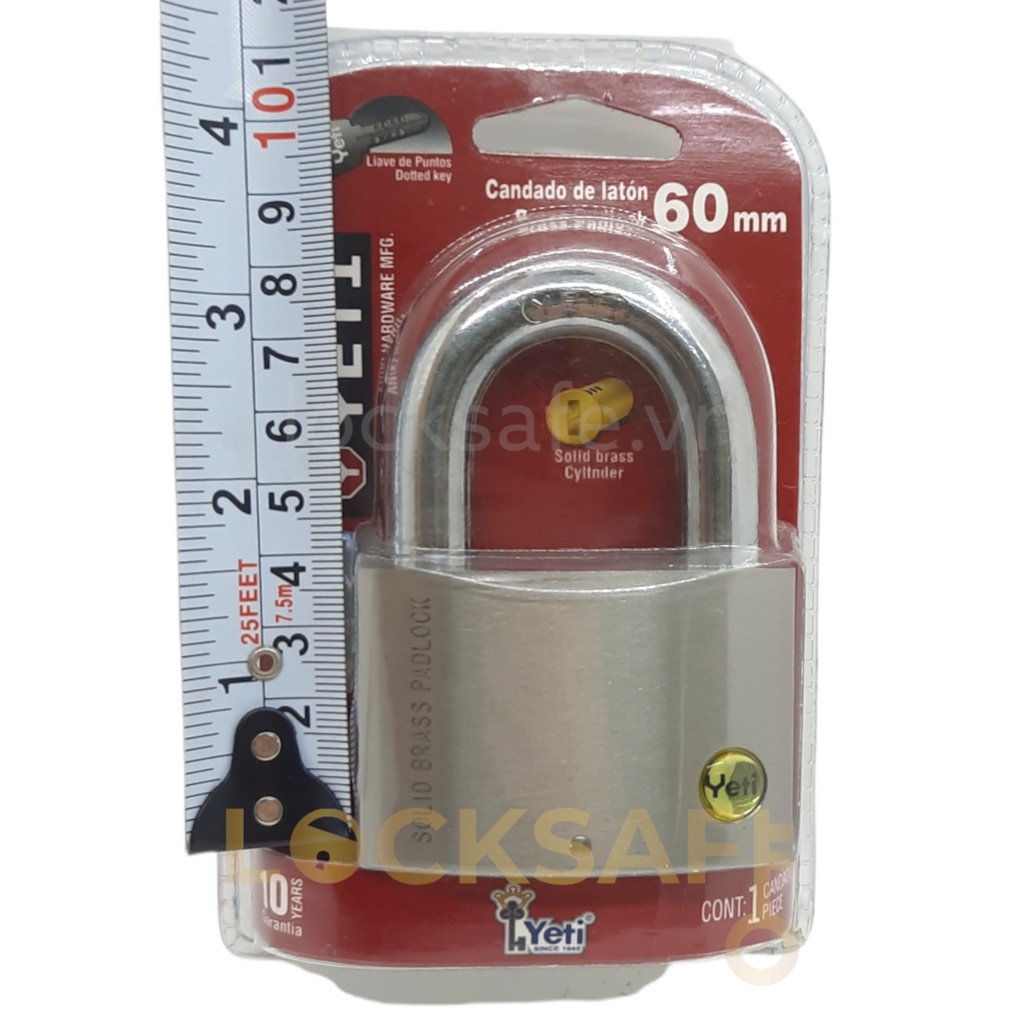 Ổ Khóa Cửa YETI Chống Cắt Inox ITALY Cao Cấp 50mm - 60mm