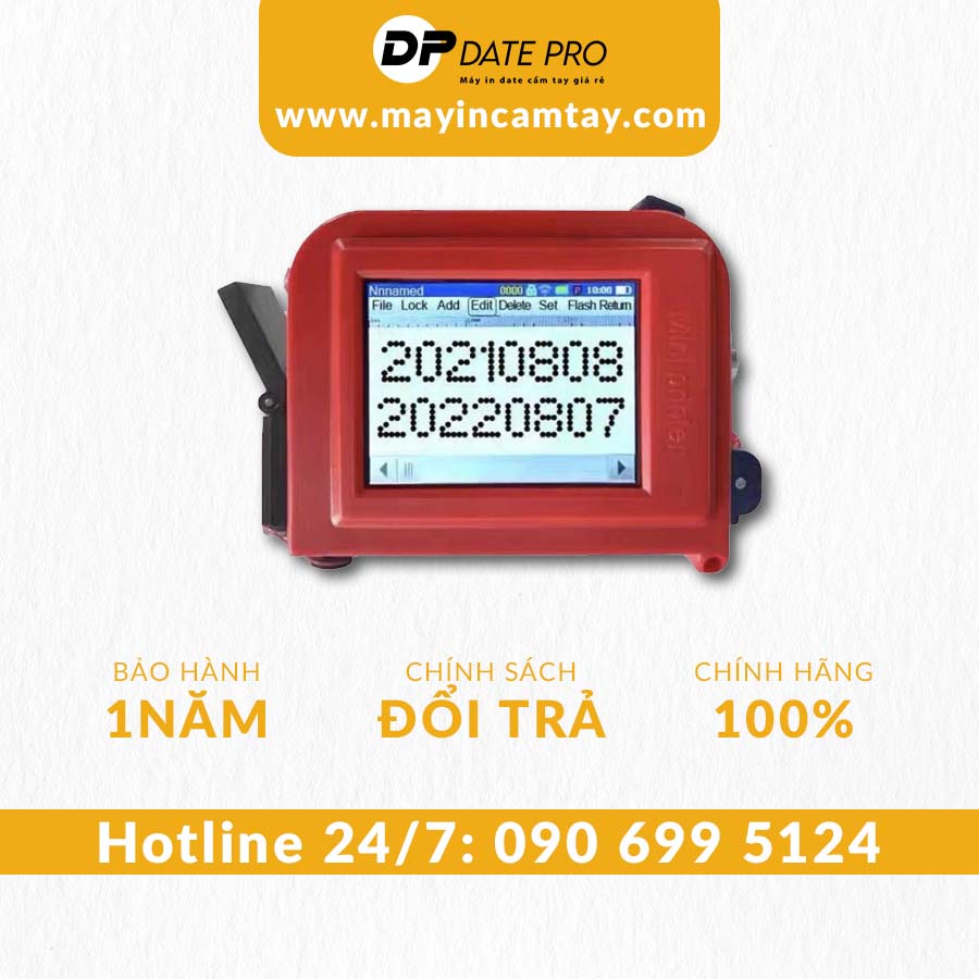 Máy in date cầm tay giá rẻ DP10+ (Bao gồm Mực, hàng có sẵn) , bảo hành chính hãng, hỗ trợ kỹ thuật 24/7