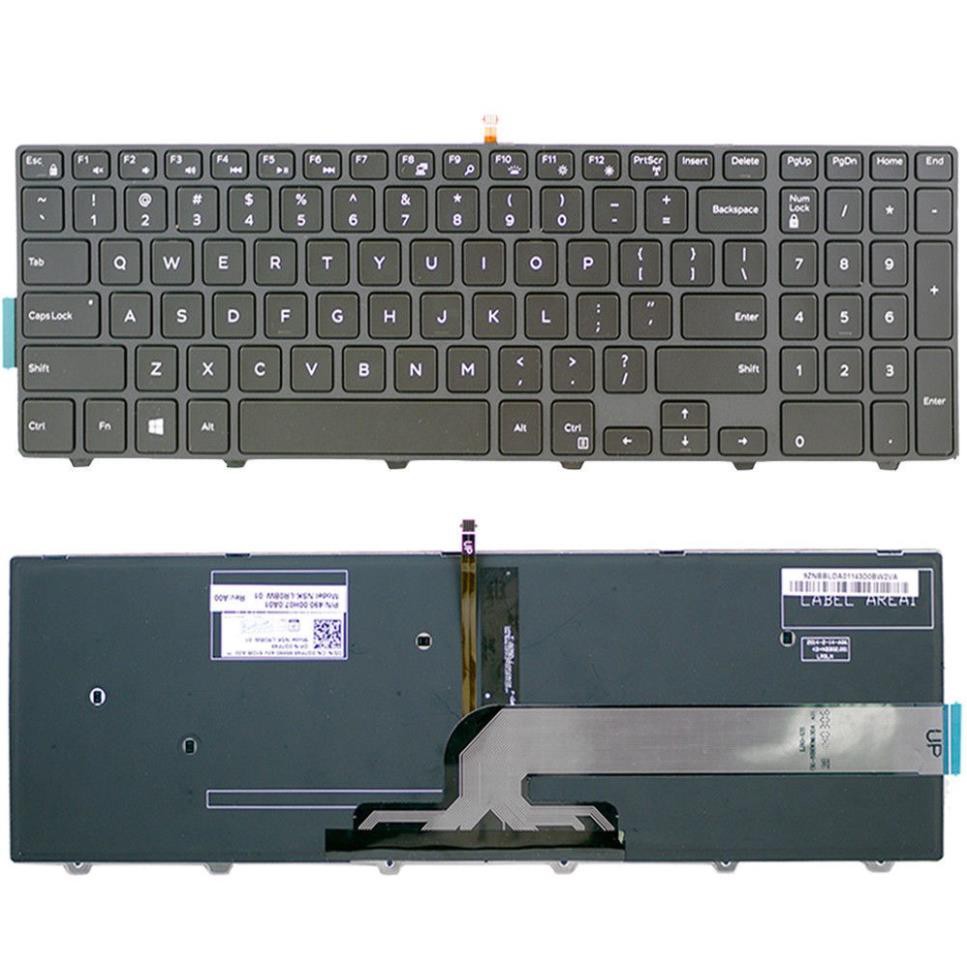 Bàn phím laptop Dell Inspiron 15-3000 - 3541 3542 3558 5542 5543 5545 5547 5548 5559 5555 5557 5558  có tích hợp đèn led