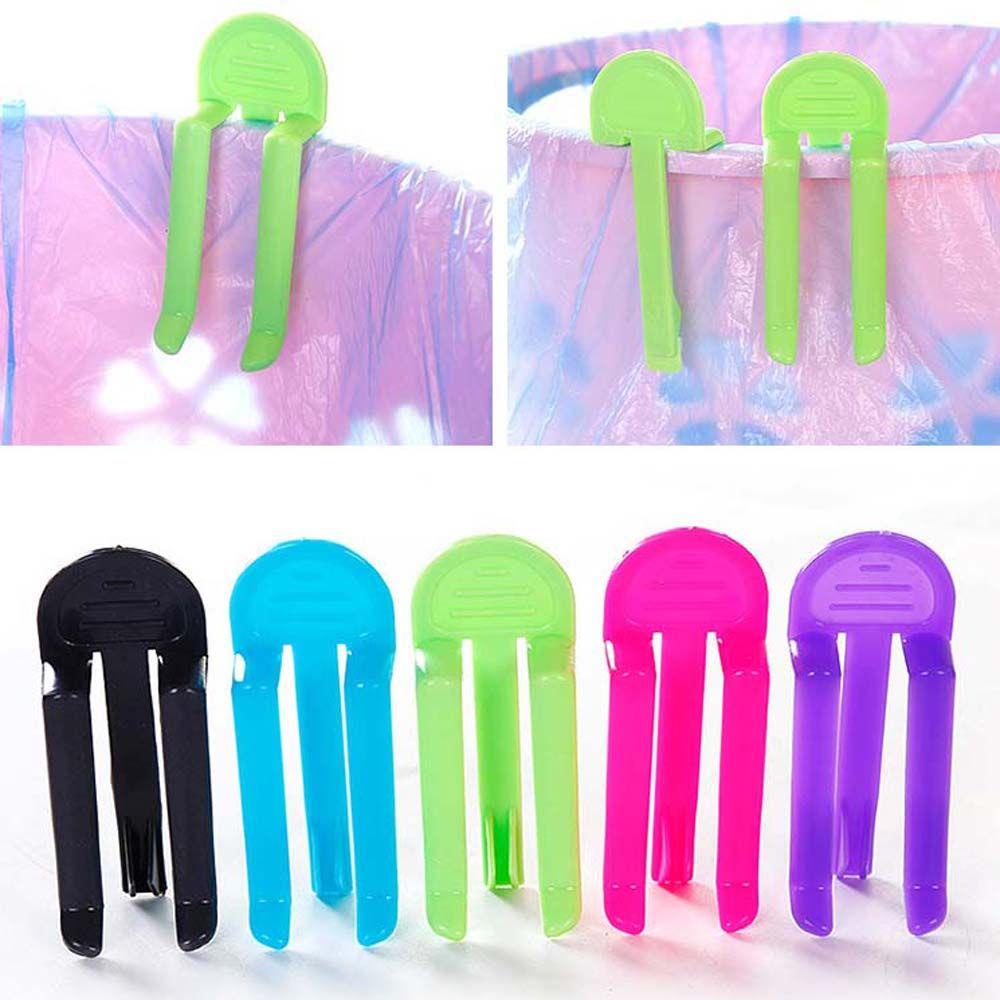 Set 6 Kẹp Giữ Túi Rác Màu Sắc Ngẫu Nhiên Tiện Dụng Cho Gia Đình