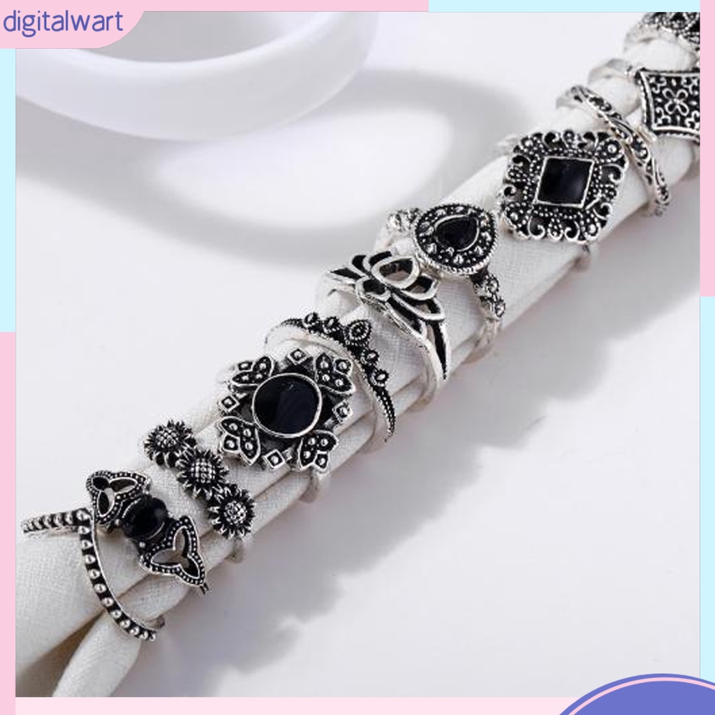 Set 15 nhẫn đeo ngón tay phong cách thời trang dành cho nữ