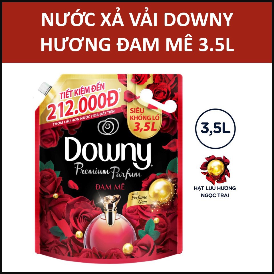 Nước xả vải Downy Đam mê túi 3.5L