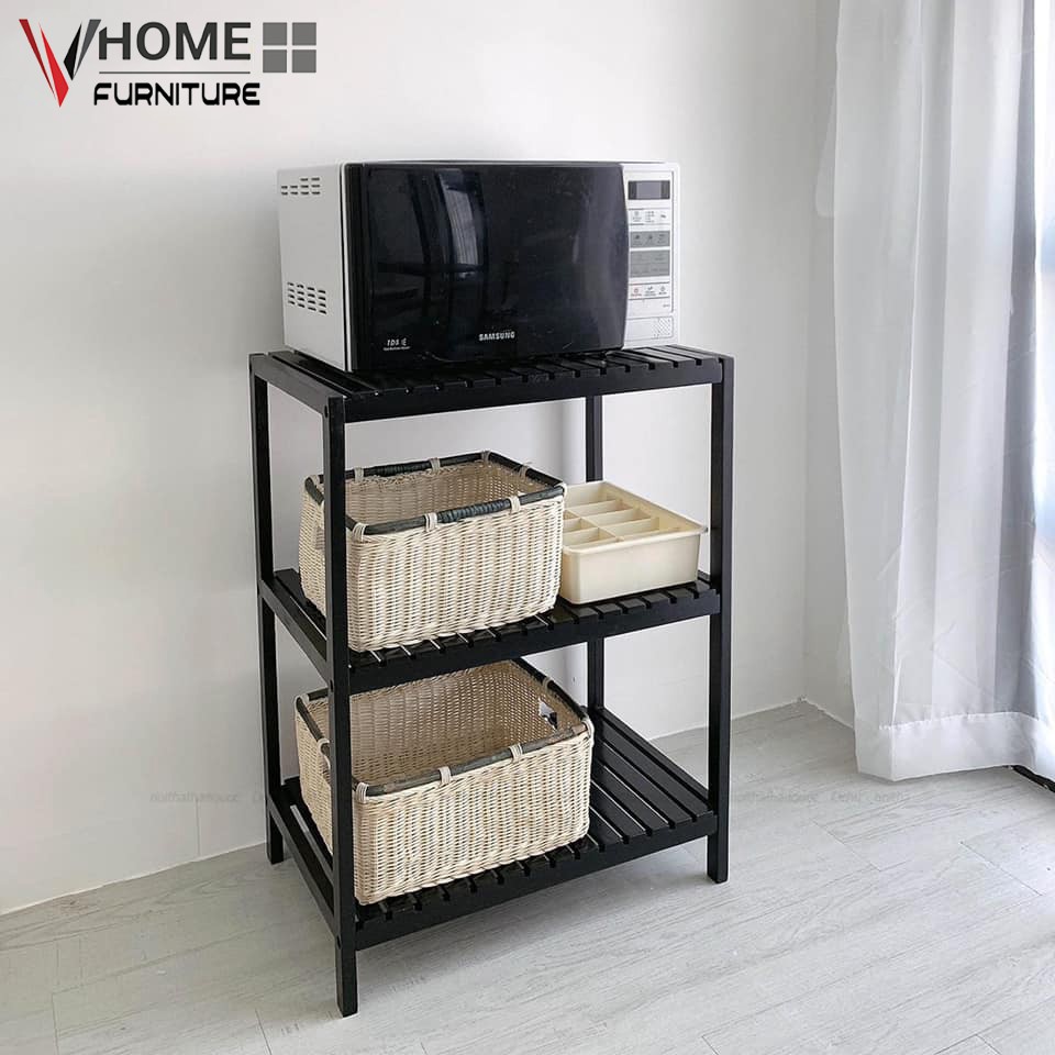 Kệ Để Lò Vi Sóng Đa Năng Gỗ Thông 3 Tầng VHOME Furniture Oven Rack 3F Nội Thất Lắp Ráp | BigBuy360 - bigbuy360.vn