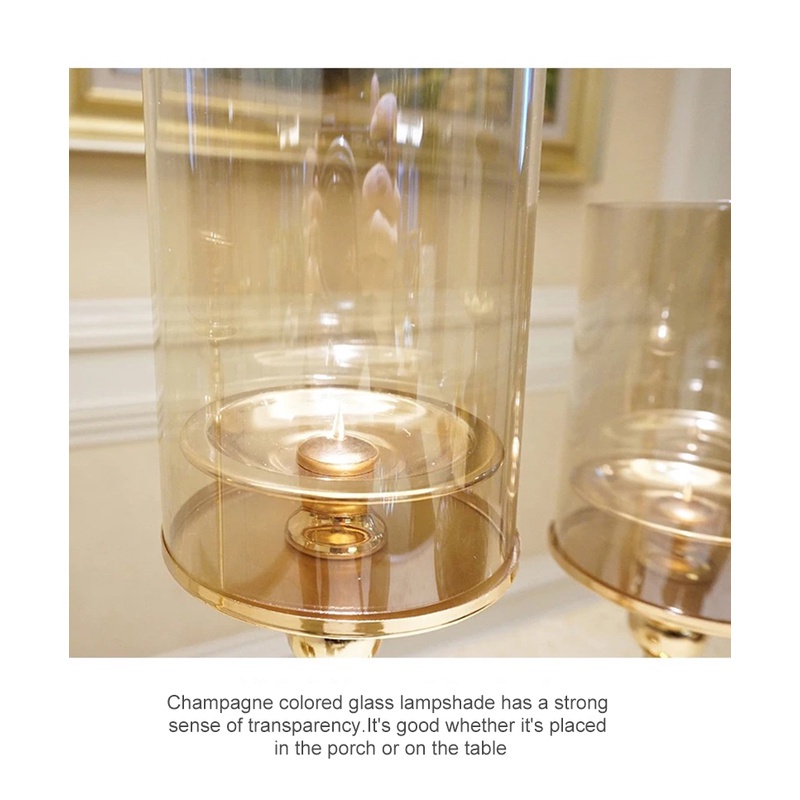 Chân nến thủy tinh Scandinavian retro phong cách trang chủ trang trí đồ trang trí