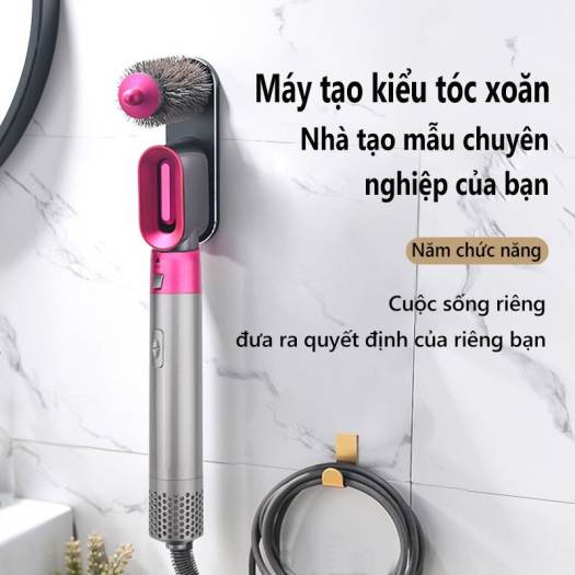 Máy làm tóc 5 in 1 uốn tự động xoay xoăn phồng sấy tạo kiểu đa năng mini 3 mức nhiệt