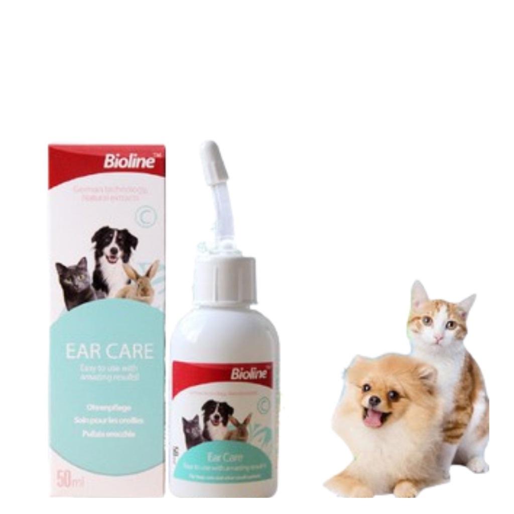 Nước Rửa Vệ sinh Tai Cho Chó Mèo Ear Care Bioline 50ml