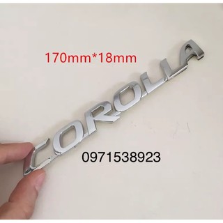 Chữ toyota corolla altis dán đuôi xe