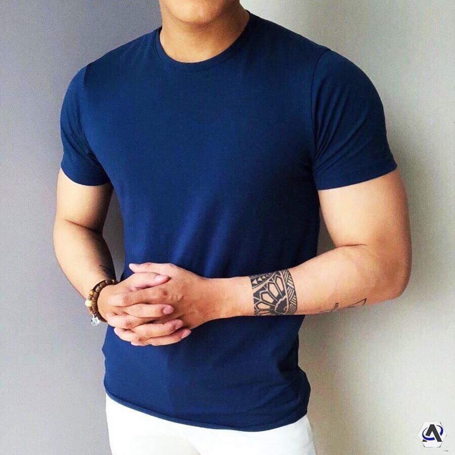 Áo Thun Nam Cotton Dáng Body - Cổ Tròn - Chất Co Giãn 4 Chiều - Thấm Hút Mồ Hôi Cực Tốt
