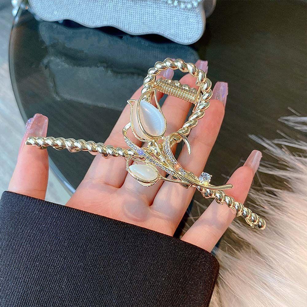 Kẹp Tóc Kim Loại Hình Móng Vuốt Cá Mập Đơn Giản|Phụ Kiện Tóc Xinh Xắn Dành Cho Nữ