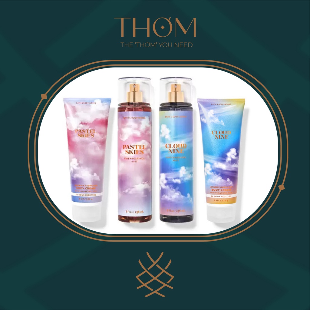 Sản Phẩm Tắm Dưỡng Xịt Thơm Toàn Thân Bath & Body Works CLOUD NINE | PASTEL SKIES