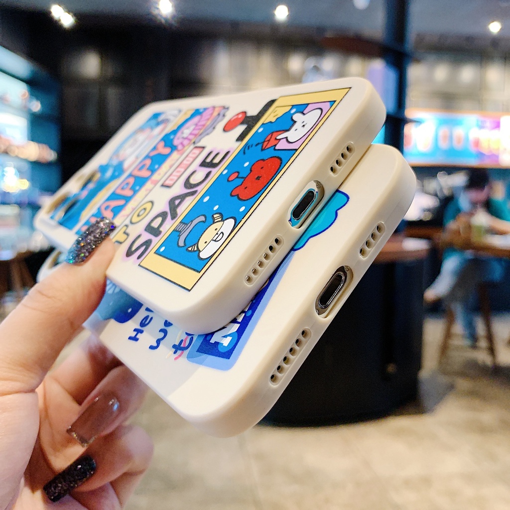 Ốp lưng iphone 11 pro max hình phi hành gia ốp iPhone chất dẻo vuông cạnh bảo vệ cam 6/6plus/7plus/8/x/xsmax/12promax/12