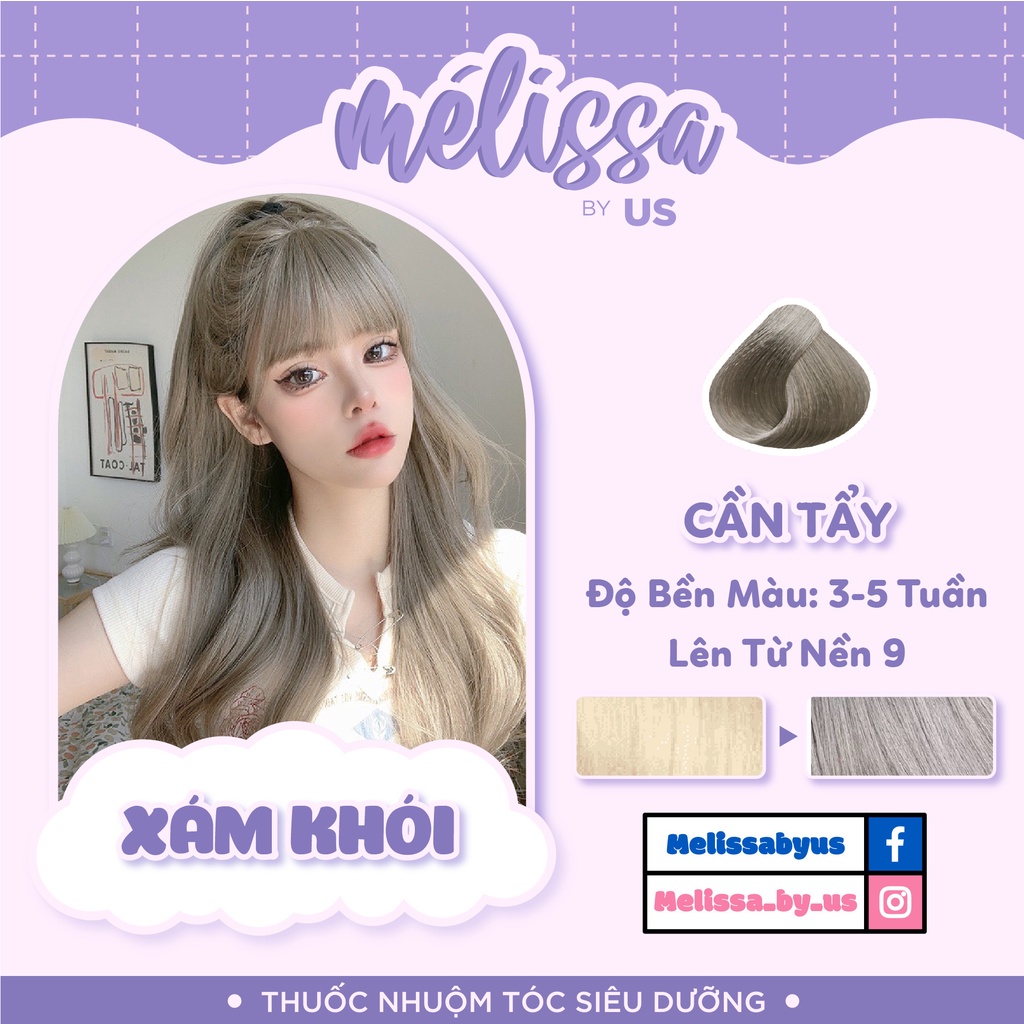 Thuốc nhuộm tóc SIÊU DƯỠNG MÉLISSA - KHÔNG XƠ - LÀNH TÍNH