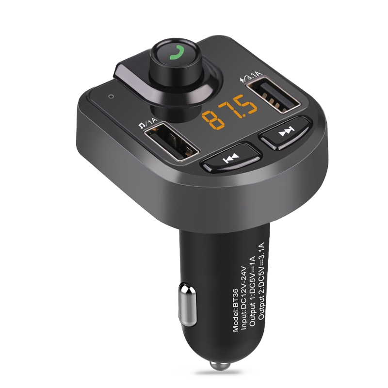 M9 Bộ điều chế máy phát Bluetooth Fm Mp3 Player với Bộ sạc USB hiển thị điện áp