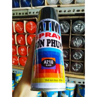 Sơn phun ATM màu A210 đen thùng 12 lon