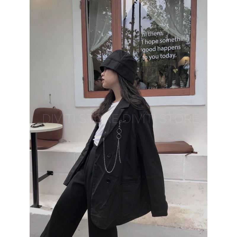 ÁO BLAZER TRƠN MÀU ĐEN | BigBuy360 - bigbuy360.vn