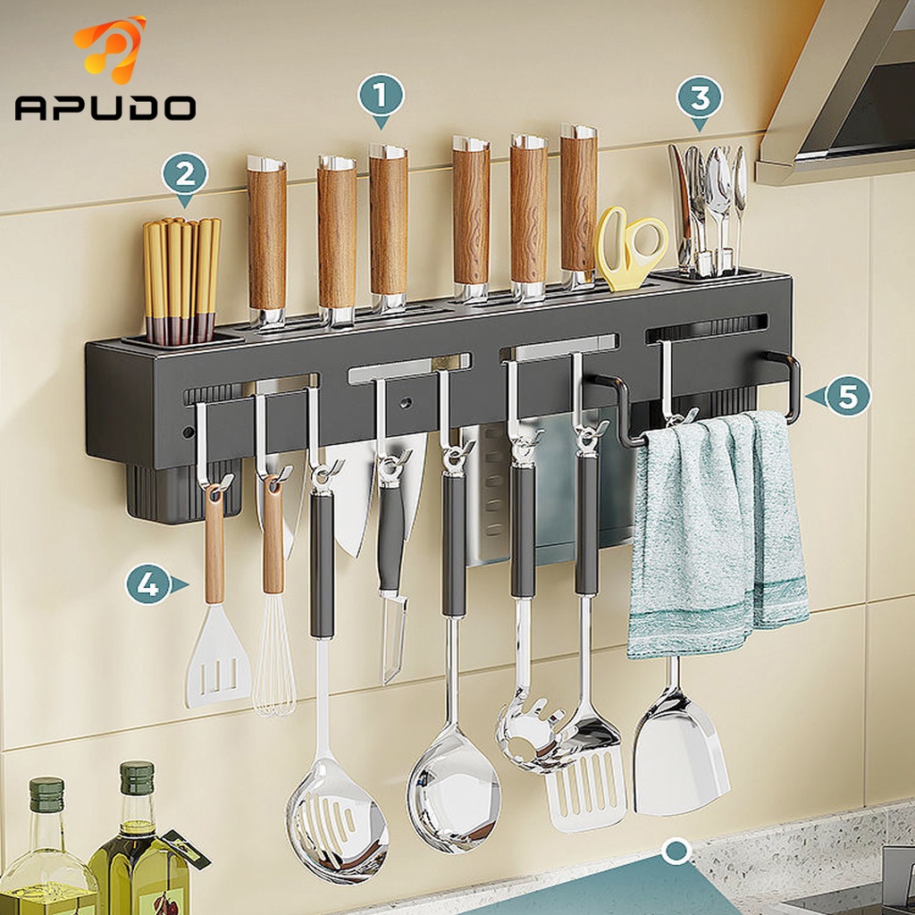 Kệ Treo Đa Năng,FREESHIP Giá Cài Dao, Kéo, Đồ Dùng Nhà Bếp Đa Năng Bằng Inox Không Gỉ,Tặng keo dán cường lựcMKS021