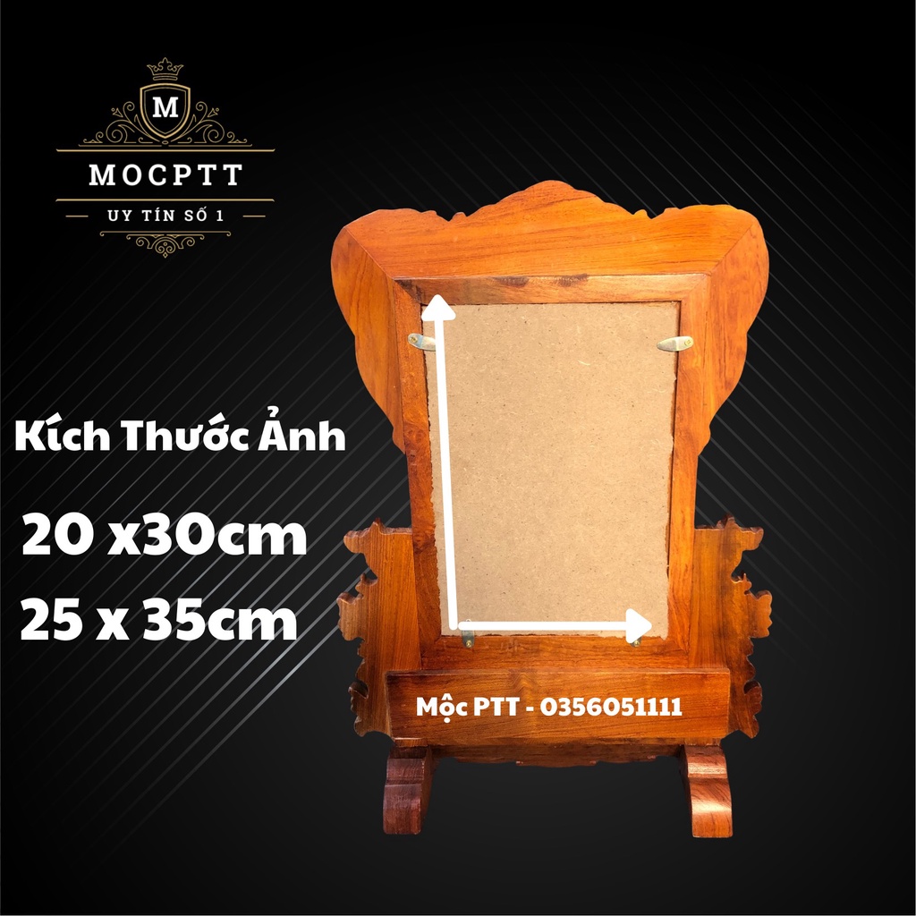 Khung Ảnh Thờ chiện Mai khung Trơn gỗ Hương kích thước 20 x 30 cm và 25 x 35 cm đồ dùng phòng thờ