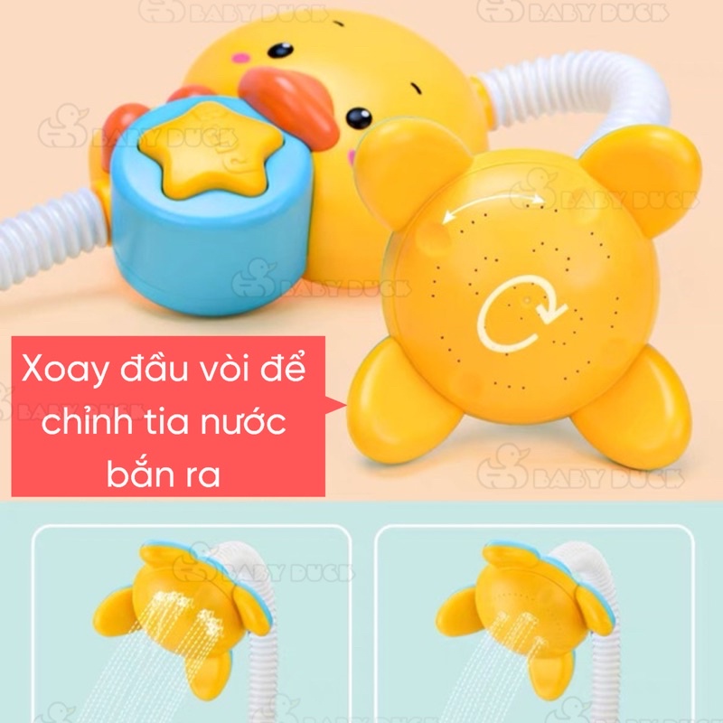 Sen tắm hình vịt cao cấp cho bé xoay 360 độ đồ chơi nhà tắm cho bé ms12020033