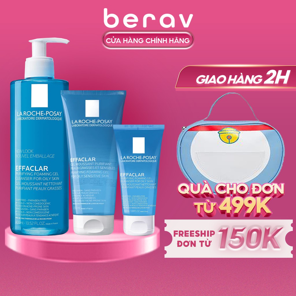 [Mã FMCGMALL -8% đơn 250K] Sữa Rửa Mặt La Roche Posay Dạng Gel Giảm Mụn, Kiềm Dầu Effaclar Foaming Gel