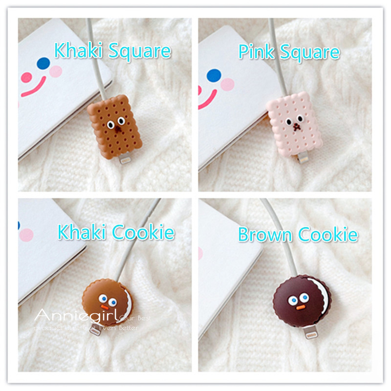 Phụ kiện bảo vệ dây cáp sạc bằng silicon tùy chọn kiểu dáng phong cách hoạt hình thích hợp cho Iphone