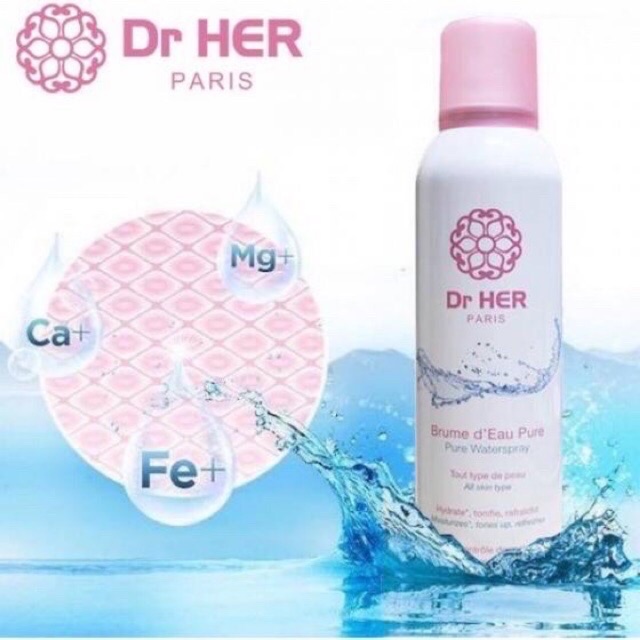 Xịt khoáng dưỡng da Dr Her Paris - 150ml