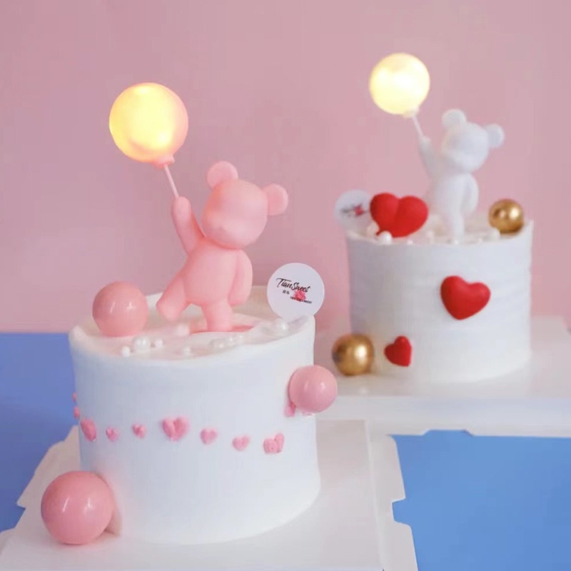 Bong Bóng Hình Trái Tim Trang Trí Bánh Kem Ngày Valentine