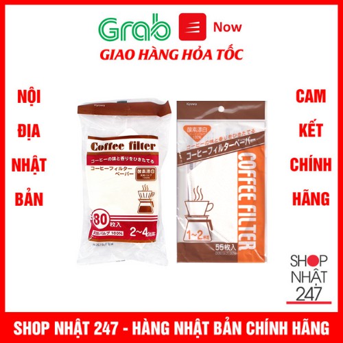 Set 55, 80 túi giấy lọc trà, cà phê size M, L Hàng Nội Địa Nhật Bản