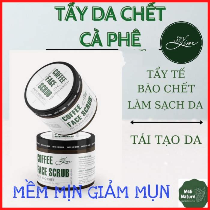 Tẩy da chết body cafe Organic- Tẩy tế bào chết mặt cà phê làm sạch lỗ chân lông, giúp da đều màu, mờ sẹo giảm mụn