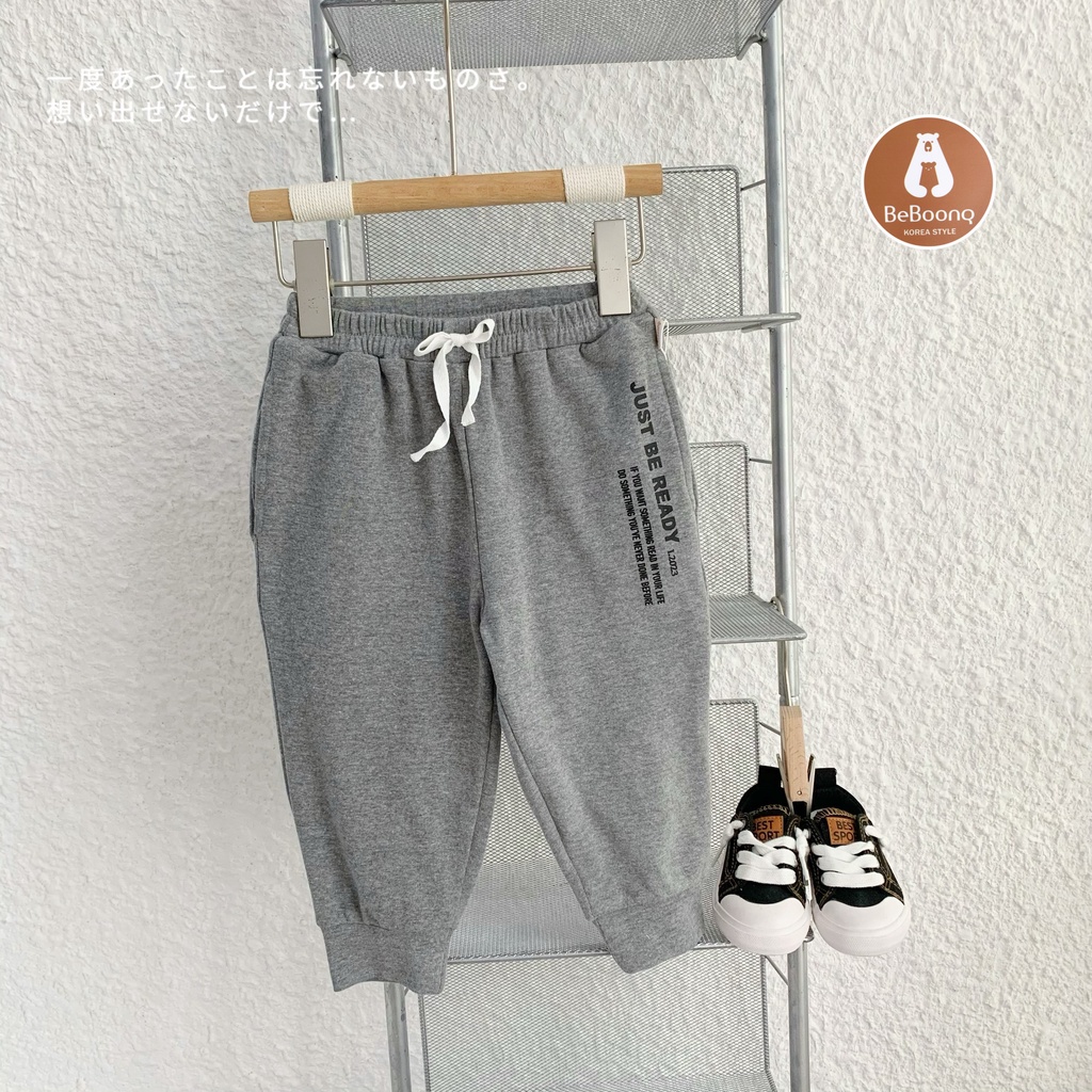 Quần bé trai Jogger Just Ready siêu chất, chất nỉ da cá mềm đẹp thoải mái vận động -PITUPI-BEBOONG