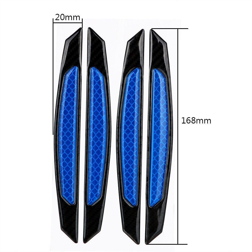 Bộ 4 Miếng Dán Phản Quang Bằng Sợi Cacbon Chống Va Chạm An Toàn