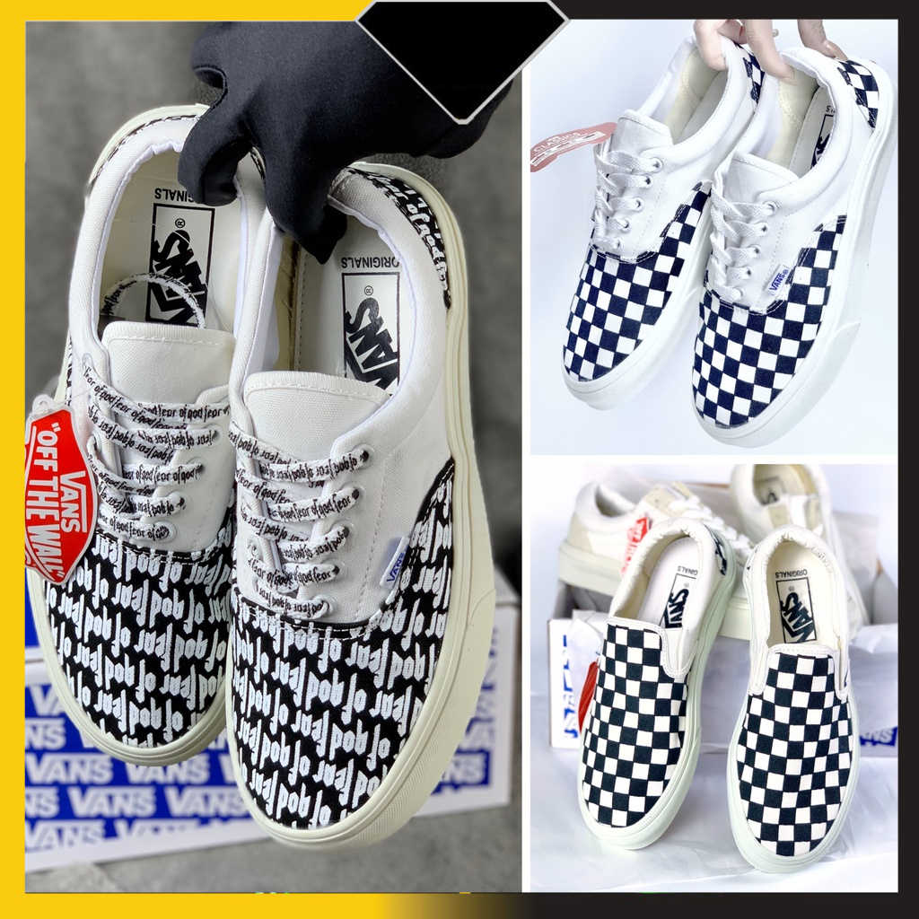 GIÀY 𝐕𝐀𝐍𝐒,CARO,FOG. Giày sneaker Vans nam nữ 2022