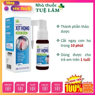 Xịt họng thảo dược Nhất Nhất - Hỗ trợ viêm họng, giảm ngứa họng - Chính hãng